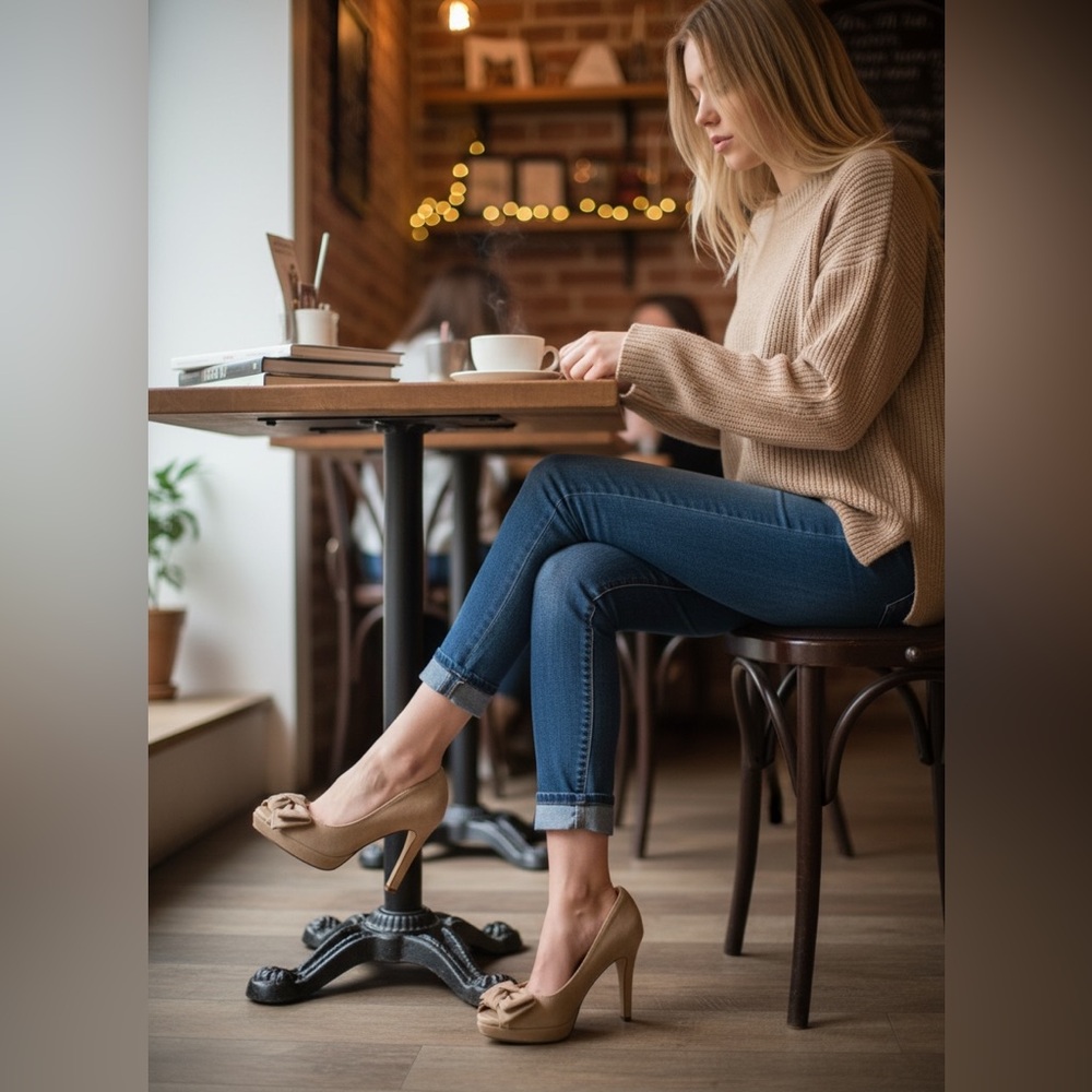 FIONI Clothing Tan Heels